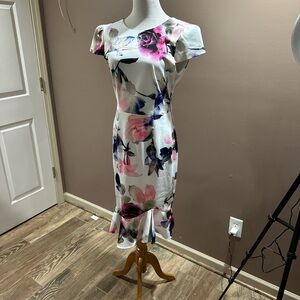 Betsey Johnson Floral Print Dress - Pink and Blue